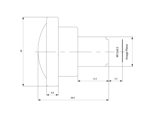 TBL 1.4 5MP    1/2.5" 1.4mm F2.0 (S Mount) Board Lens, No IR Cut Filter - CISopto